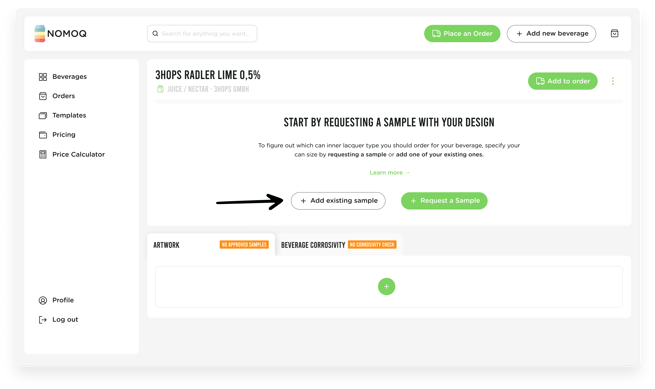 1. Getränkedashboard-1